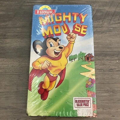 SEALED Mighty Mouse 1 Hour Cartoon VHS 1992 (9 Episodes) Kids Klassics Goodtimes - Image 1 of 2
