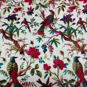 Luxury Soft Velvet Floral Fabric Indian Dress Sewing Upholstery Green Fabric - Picture 1 of 4
