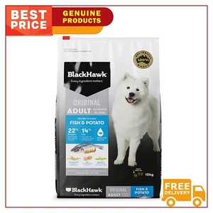 Black Hawk Dog Food 10 kg Original Fish And Potato Adult Dog Dry Food - Picture 1 of 2