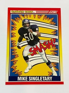 1990 Score Football Crunch Crew #554 - Mike Singletary - Chicago Bears - Picture 1 of 2