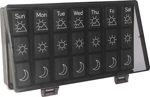 Weekly Pill Organizer 3 Times A Day Box 7 Day Holder Large Compartments