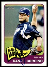 2014 Topps Heritage Minor League Daniel Corcino Auto Pensacola Blue Wahoos #15