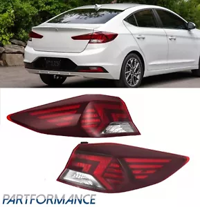 For 2019-2020 Hyundai Elantra Pair Tail Light Outer Rear Brake Stop Right+Left - Picture 1 of 12