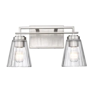 Z-Lite Lyna 2 Light Vanity, Brushed Nickel/Clear - 823-2V-BN - Picture 1 of 1