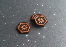 X-Wing 2.0 compatible, acrylic critical tokens - black series