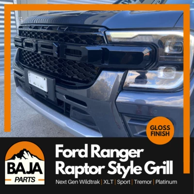 Ford Ranger Raptor Grill GLOSS BLACK Next Gen 2022+ Wildtrak XLT Sport Platinum - image 1 of 4