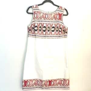 Chelsea & Violet M elfenbein besticktes Kleid Tribal Boho Bauern Hippie Baumwolle - Bild 1 von 10