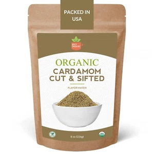 Cardamomo orgánico cortado y tamizado - especias premium para bebidas, cocinar y hornear - 16 OZ - Imagen 1 de 7