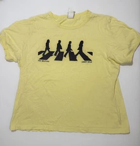 Camiseta De Colección The Beatles Abbey Road Band Talla Grande Amarilla 2005 21x24 - Imagen 1 de 12