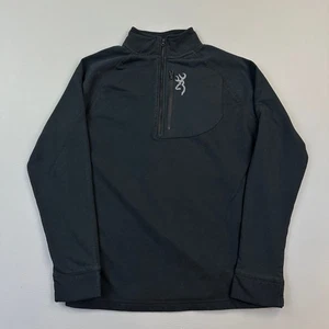 Browning Pullover Herren Medium Schwarz Porter 1/4 Zip Jagd Outdoor Freizeit - Bild 1 von 10