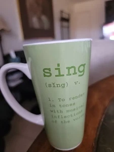 "SING" Coffee mug. Green By American Antler At Home. - Picture 1 of 9