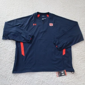 Auburn Tigers Pullover Mens 2XL XXL Blue Quarter Zip TEAM ISSUE BOWL GAME - Picture 1 of 11