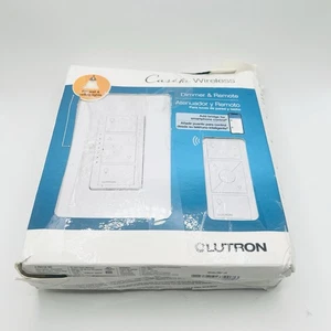 Lutron 120V Wireless In-Wall Dimmer with Remote - White (P-PKG1W-WH)-Open Box - Picture 1 of 7