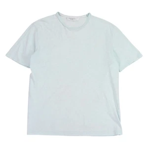 YSL T Shirt Mens Large L Light Blue Cotton Logo Vintage 90s Yves Saint Laurent - Picture 1 of 6