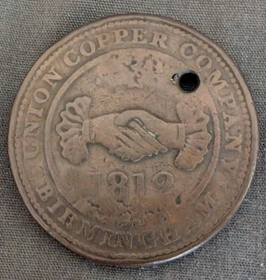 Great Britain 1812 token Union Copper Company Birmingham One Penny Token - Image 1 of 4