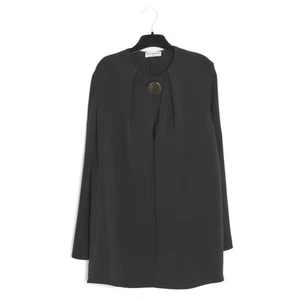 Balenciaga 2015 Top FR38 Black Silk Crepe Fold Bluse UK10 US8 Alexander Wang - Bild 1 von 4