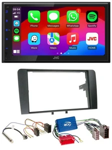 JVC Bluetooth 2DIN MP3 DAB USB Autoradio für Audi A3 8P 03-06 Aktivsystem ISO - Bild 1 von 10