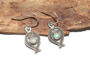 vintage sterling silver opal earing small daily wear earring gift for bestfriend - Picture 1 of 12