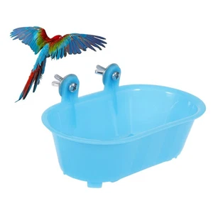  Bird Bath for Indoor Parrots Bathing Parakeet Accessory Cockatiel Cleaning - Picture 1 of 11