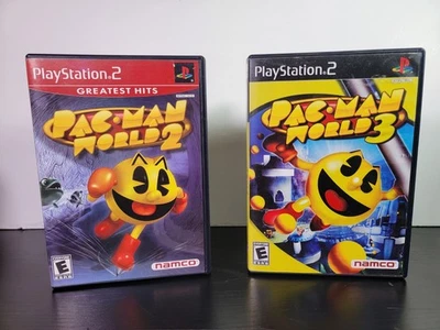 PAC-MAN World 2 And 3 Set Ps2 (Playststion 2) Tested - Image 1 of 4