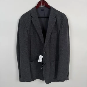 Jos A Bank Tailored Fit Pique Knit Blazer L Grey Jacket Unstructured Sport Coat - Picture 1 of 16