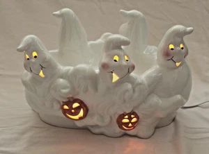 Keramik Geist beleuchtet Bonboniere für Halloween - Bild 1 von 5