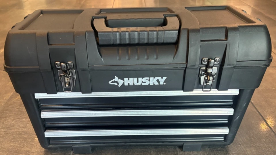 HUSKEY CAJA DE HERRAMIENTAS CON 3 CAJONES DESLIZANTES Y 1 CAJÓN 23” X 14” X 10” ENVÍO GRATUITO Foto 1 de 4