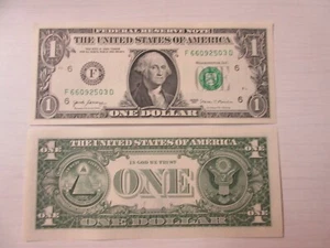 BANK NOTE FROM USA IN N. AMERICA, 1 NOTE OF 1 DOLLAR 2017, PREFIX "F" - Picture 1 of 1