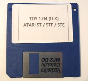 Disquette TOS 1.04 (U.K) UPGRADE DISK Rainbow TOS ATARI ST / STF / STE / MEGA ST - Foto 1 di 2