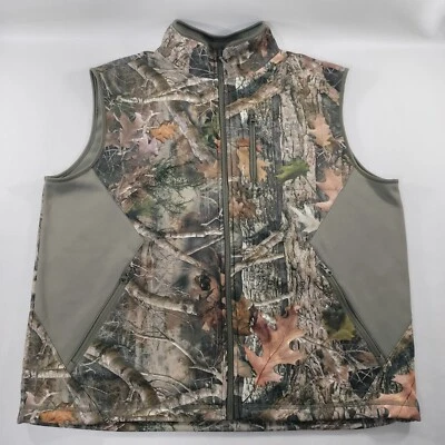 Red Head Vest Mens XL Brown Camo Scentinel Fleece Hunting Full Zip Up - Image 1 of 4