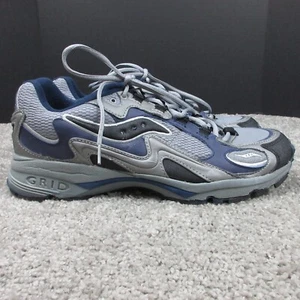Vintage Saucony Sneakers Mens Size 13 US Blue Gray Black Grid Running Trainers - Picture 1 of 11