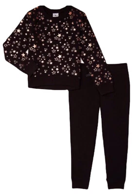 Conjunto de Sudadera y Joggers Athletic Works Niñas Negro 14/16 Polar Bolsillos Cálidos Foto 1 de 4