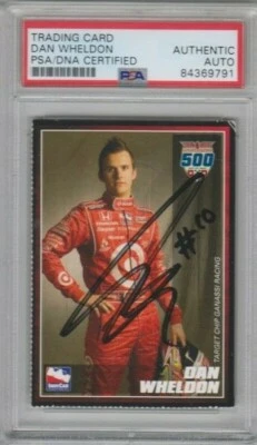 Indianapolis 500 Winner DAN WHELDON Signed Indy Auto Race 2007 IMS Card PSA/DNA - Image 1 of 2