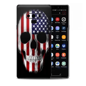 Skins Decal Wrap for Samsung Note 9 - American Skull Flag in Skull - Picture 1 of 2