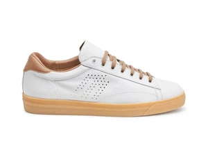 Frau Uomo Sneakers Estive Stringate in Pelle colore Bianco - Foto 1 di 5