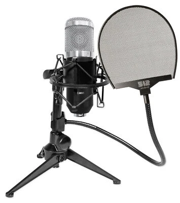 Rockville RCM01 Studio Recording Condenser Microphone+Shockmount+Stand+Filter - Image 1 of 4