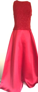 Vintage Patra Evening Gown, Y2K Dress, Long Ball, Sparkle Satin Prom Formal 8 B - Picture 1 of 6