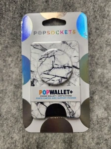 Dove White Marble Popsockets PopWallet+ Phone Wallet for Cards Grip & Stand - Picture 1 of 2