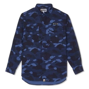 A Bathing Ape Bape Color Camp CPO Blue Long sleeve Shirt - Picture 1 of 1