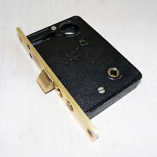 ANTIQUE E-Z MORTISE WELCH 2-1/2 EXTERIOR DOOR MORTISE LOCK     BRASS/CAST IRON