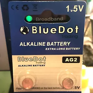 2 Pac AG2 Cell Watch Batteries SR726SW 396 LR59 Alkaline Button 1.5V_USA Seller - Picture 1 of 3
