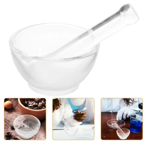 1 Set of Household Pestle Medicine Medicine Grinding Bowl Glass Pestle Grinding - Picture 1 of 12