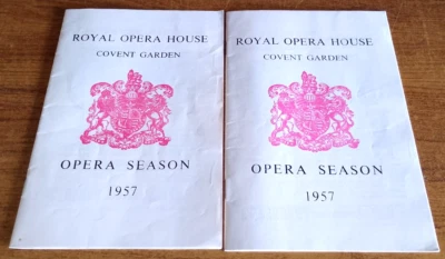 Royal Opera House - Covent Garden - Opera Season 1957 - 2 x Vintage Programmes - Image 1 of 4