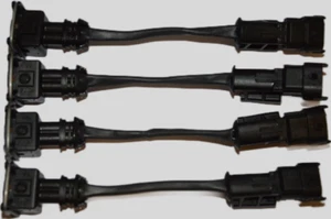 4 Cavi adattatore Landi Renzo OEM Fiat maschio e Bosch femmina iniettori MED - Foto 1 di 1