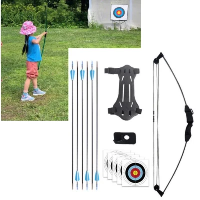 18 lbs Archery Compound Bow and 6 Arrow Set for Youth Kids Beginner Bow Gifts AU - image 1 of 4