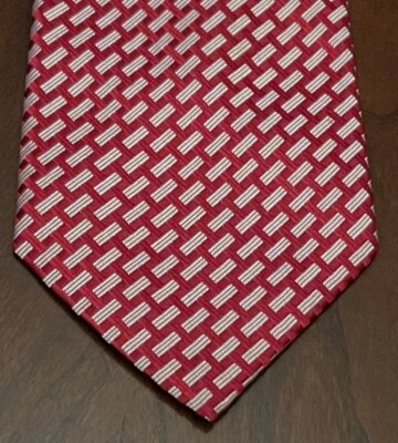 Corbata Jones New York roja hecha a mano 100 % seda importada para hombre hecha en China Foto 1 de 4