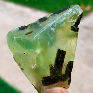 49G cristal de quartz vert préhnite naturelle cristal triangle guérison