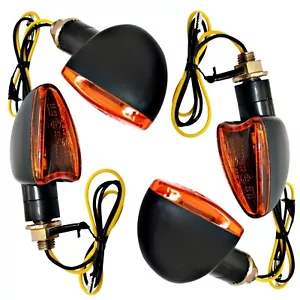 4 Mini Clignotants Ampoules Clignotants Universels Orange Moto Scooter Quad - Picture 1 of 1