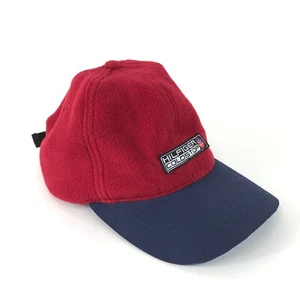 Vintage Tommy Hilfiger Hat Fleece Coldstop Red/Blue Adjustable Strapback - Picture 1 of 11