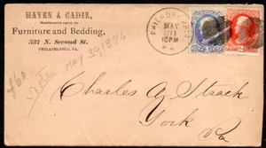 2 color #156+178 PA furniture corner card with dated contents - Picture 1 of 3